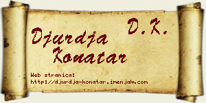 Đurđa Konatar vizit kartica